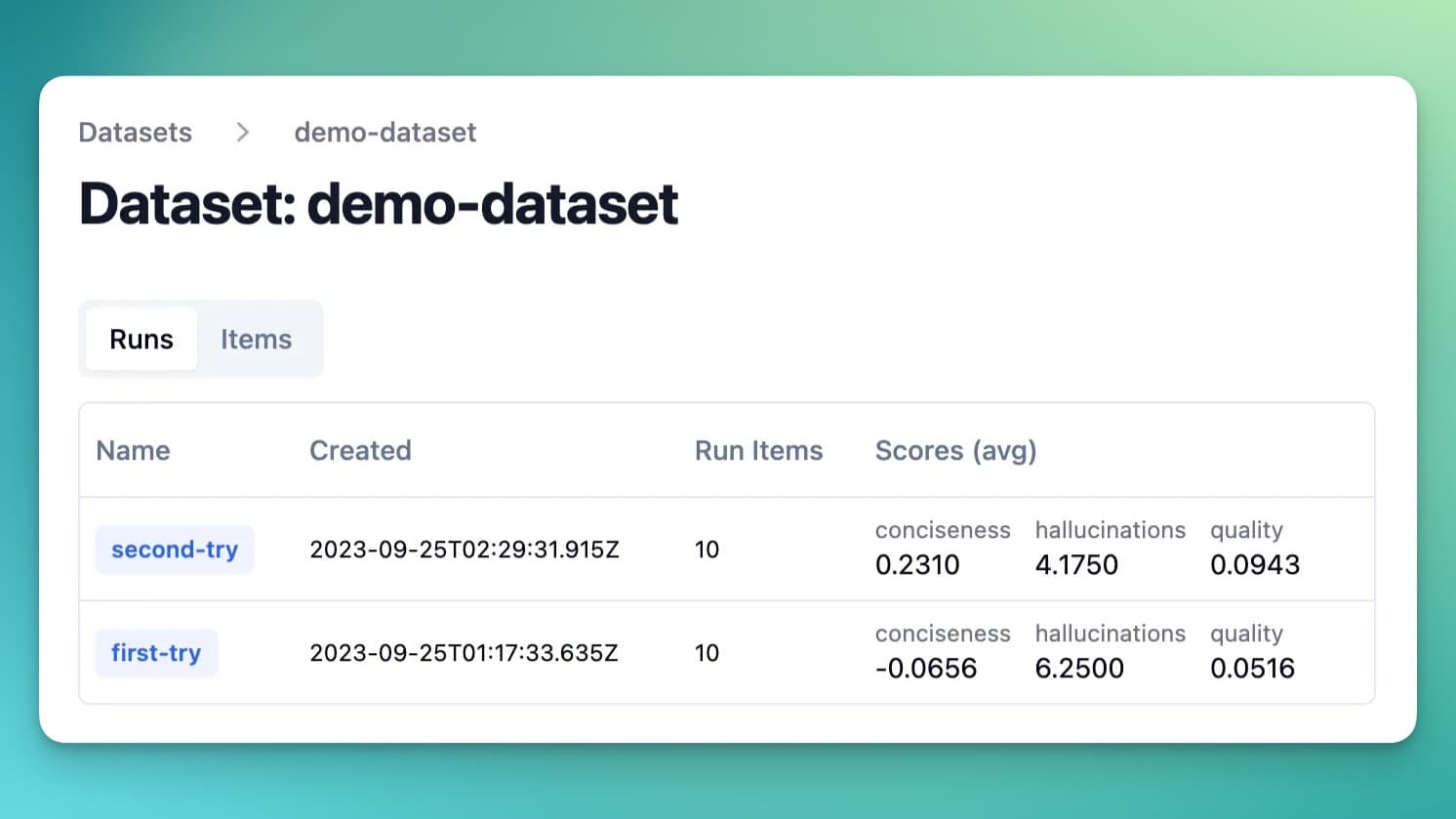 Datasets (beta)